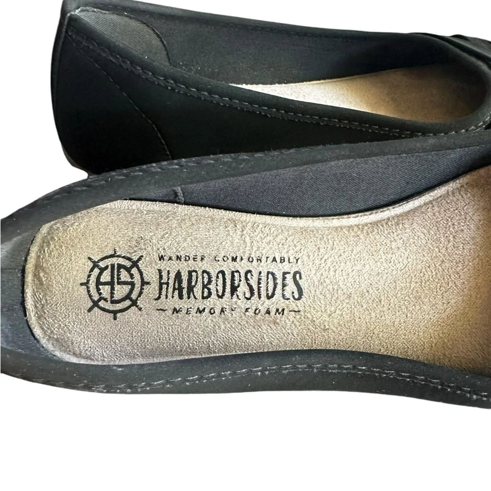 Harborsides Berni Black Memory Foam Casual Flats Sz 7